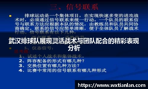 武汉排球队展现灵活战术与团队配合的精彩表现分析